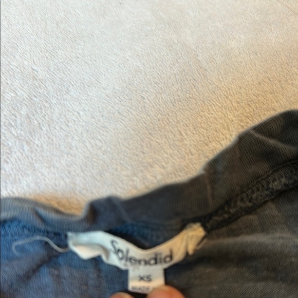 Splendid Blue Sleeveless Deep Cut Tank Relaxed Fit - Picture 2 of 4